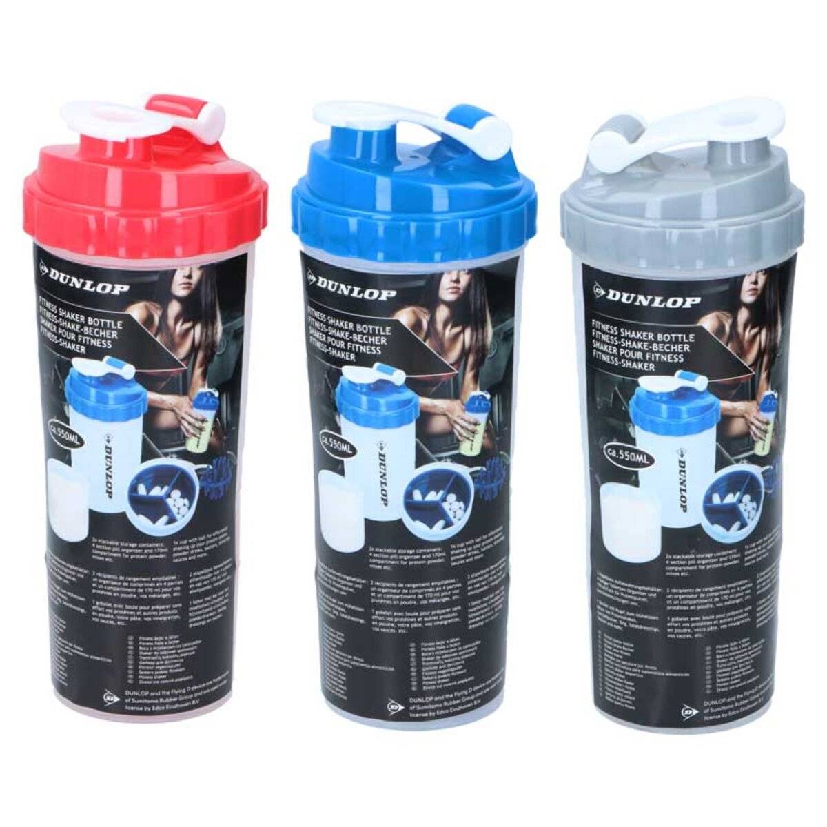 Bottiglia shaker sportiva da 550 ml Il tuo compagno tutto in uno per il fitness e la vita di tutti i giorni rossa-1