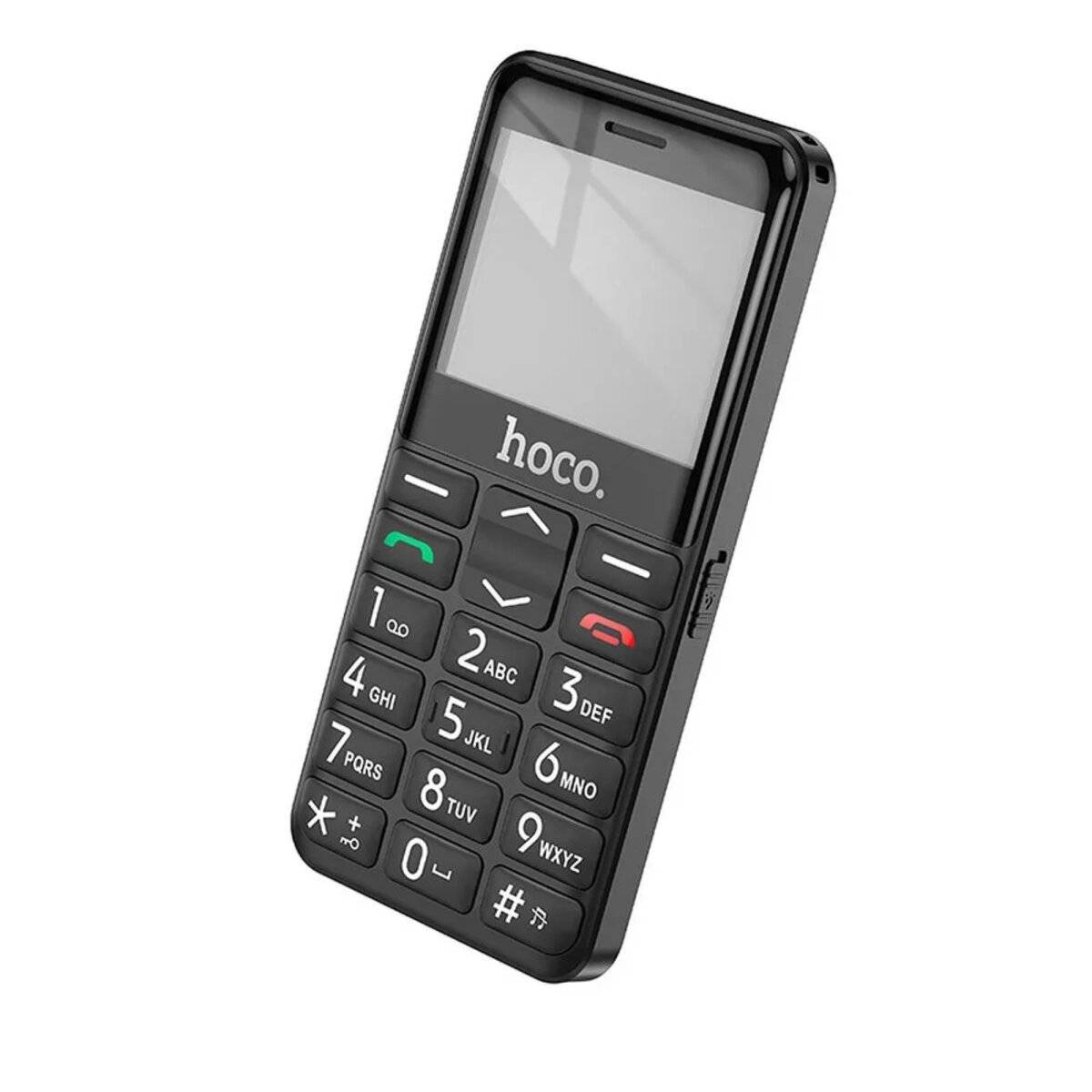 Cellulare con fotocamera e tasto SOS Dual SIM di colore nero 1700 mAh-0