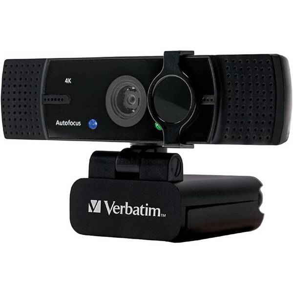 Webcam Verbatim AWC-03 4K con autofocus ruotabile e con microfoni integrati per riunioni video chiare