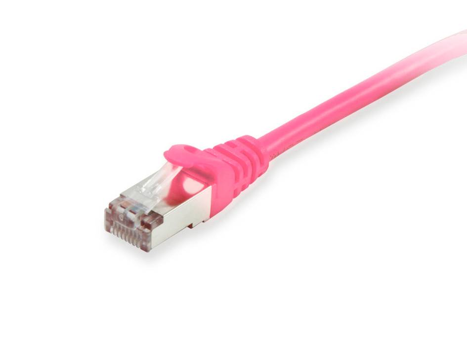 equip - Patch-Kabel - RJ-45 (M) zu RJ-45 (M) - 25 m - S/FTP, PiMF - CAT 6a - halogenfrei, geformt, verseilt - pink (6069-2