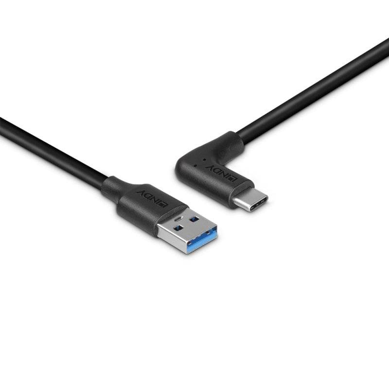 Lindy 1m USB 3.2 Typ A an C Kabel 90° gewinkelt (32013)-3