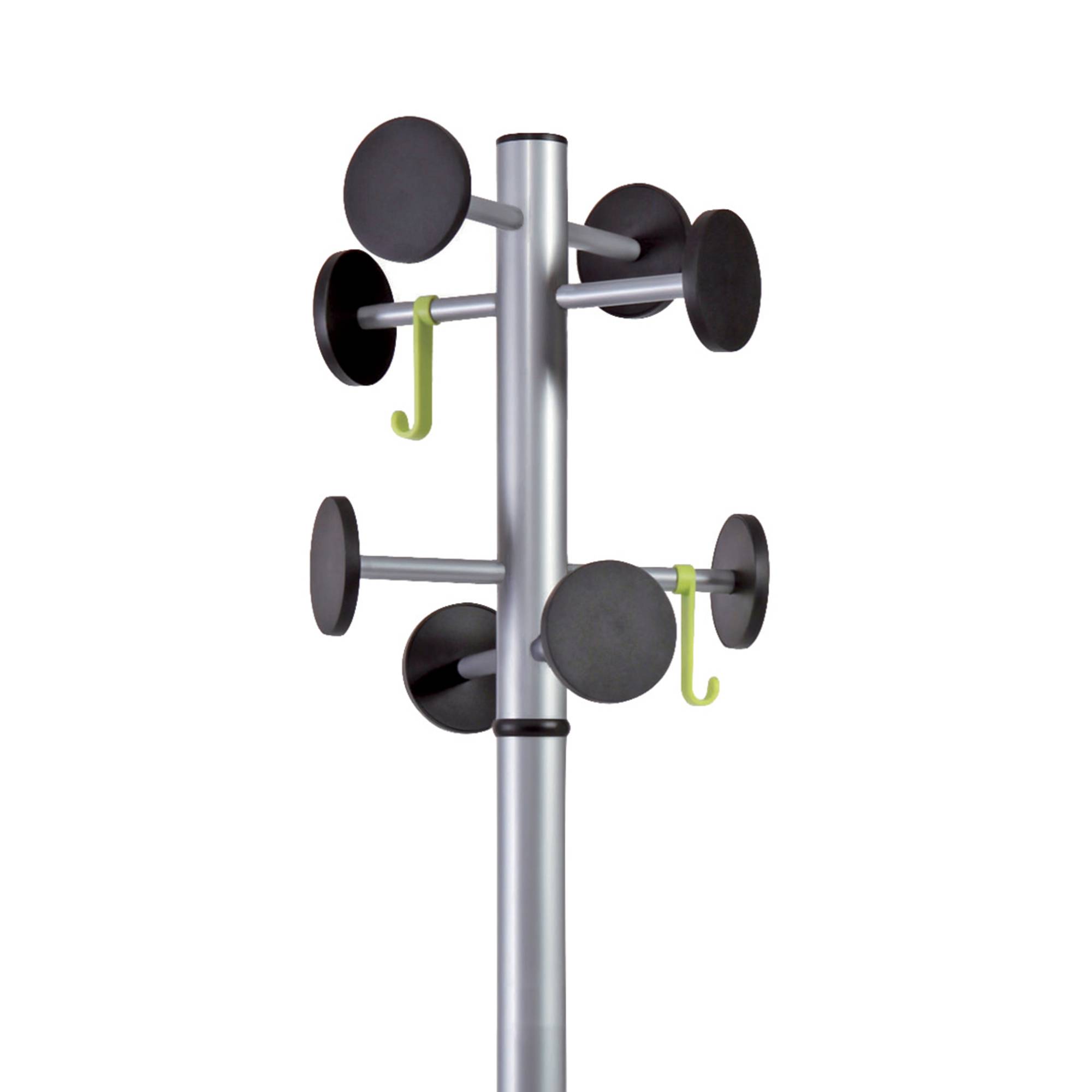 Appendiabiti da Terra con Portaombrelli Stan3 Alba - 8 Posti - 175 cm - PMSTAN3-N (Nero)-2