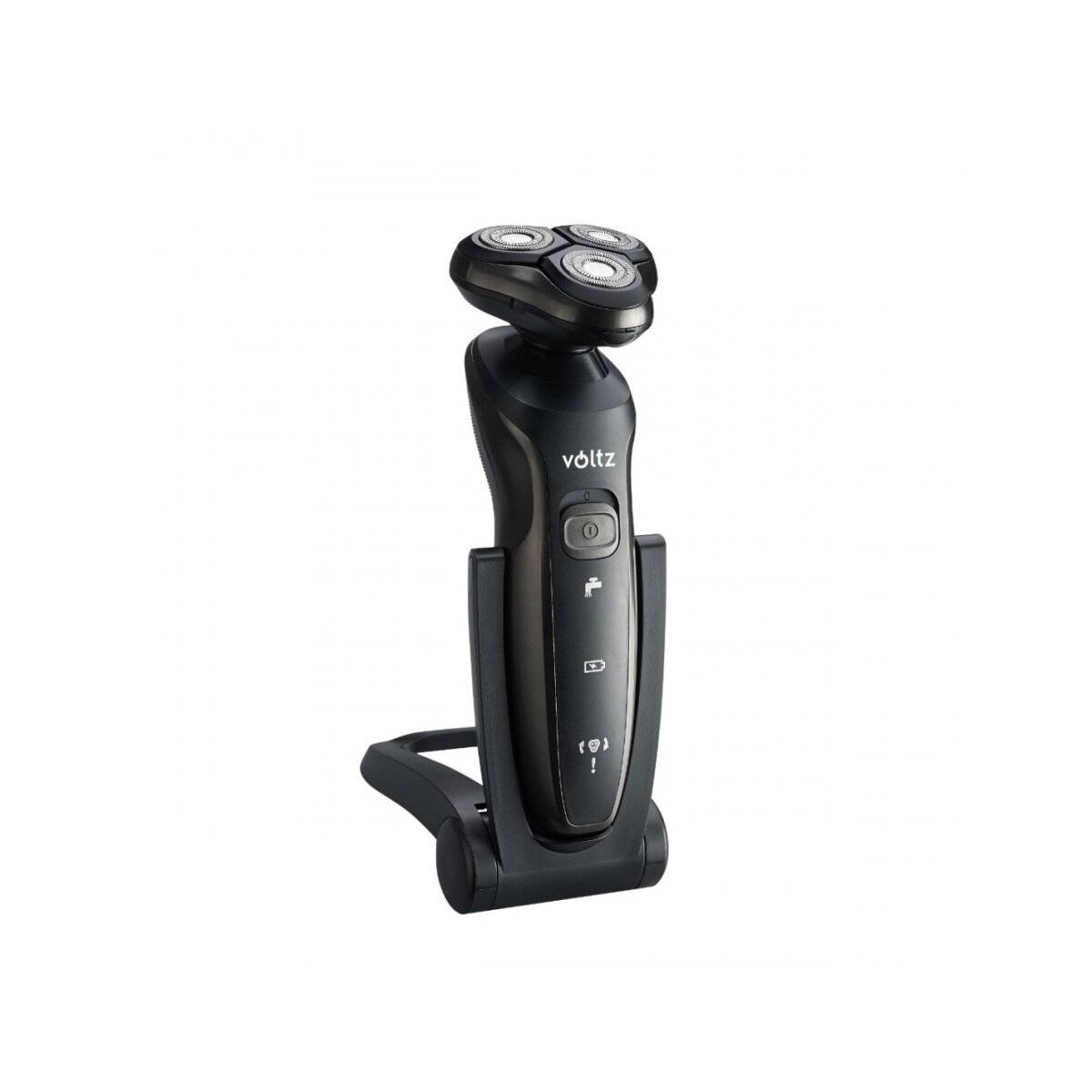 Rasoio IPX4, 8500 giri/min, 3 testine, ricarica USB, nero-0