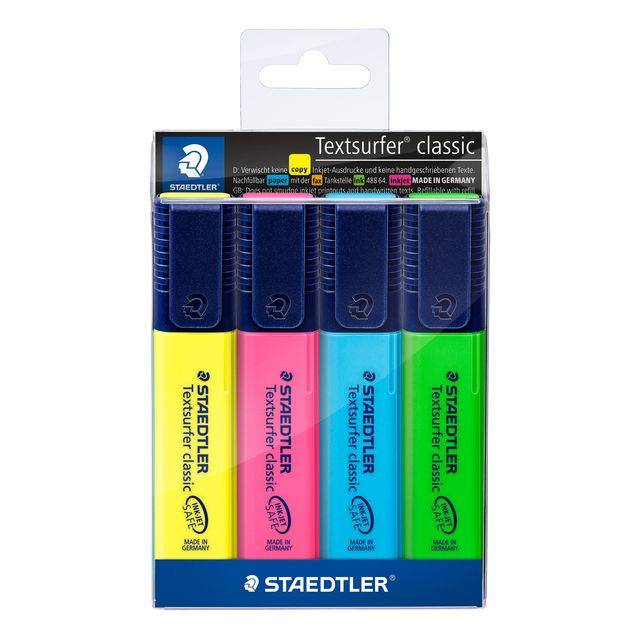 STAEDTLER Textmarker "Textsurfer classic", 4er Etui Strichstärke: 1,0 - 5,0 mm, Keilspitze, lichtbeständig (364 WP4)-6