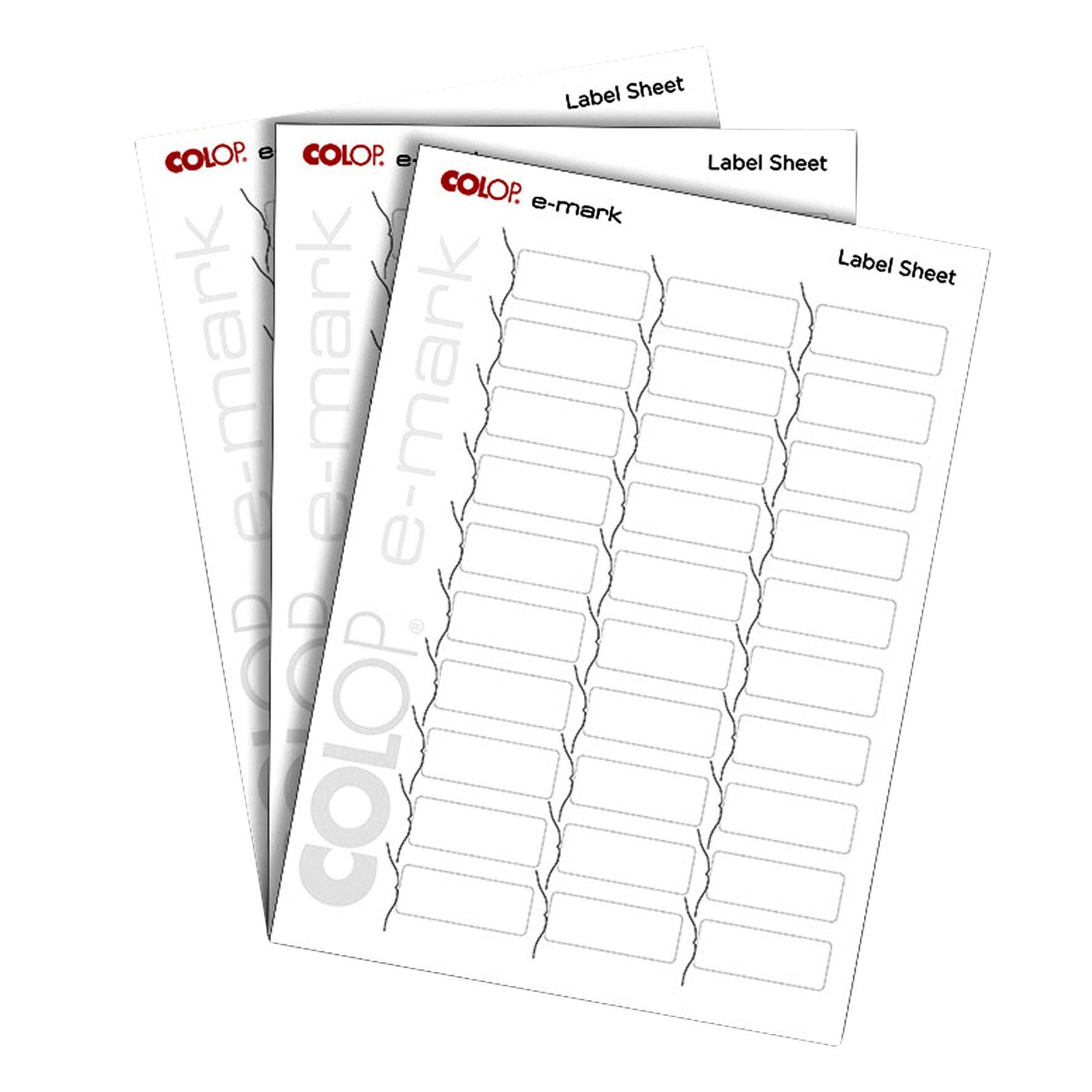 Colop E-Mark Labels - 1 Pack of 10 A4 Sheets-2