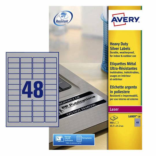 '''Etichette targhette AVERY Zweckform 45,7 x 21,2 mm ''''-2