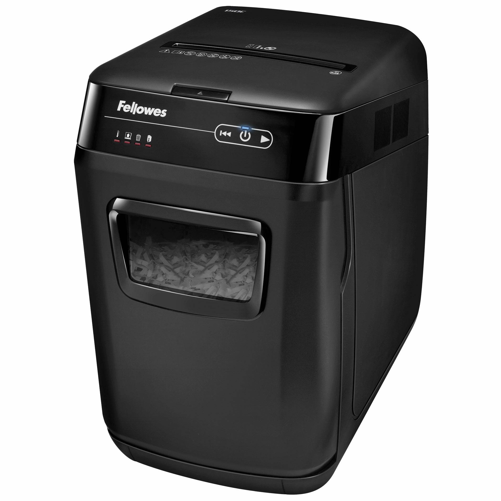 Fellowes automax 150c distruggidocumenti a frammento cestino 32 lt capacita` 150 fogli nero-5