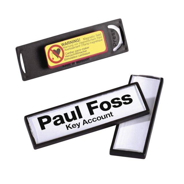 DURABLE Namensschild CLIP CARD 17x67mm mit Magnet 1 Pg. à 25 Stück 813201-7