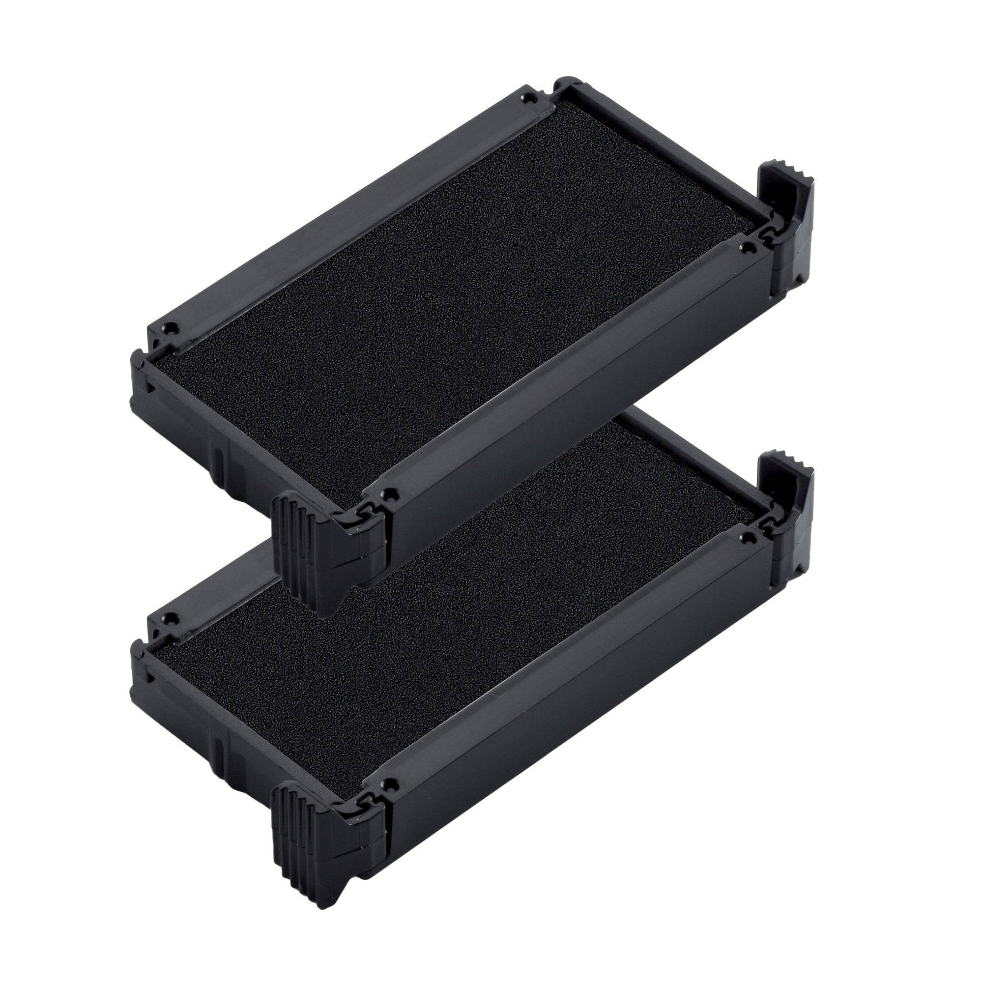 Cuscino di francobollo di sostituzione trodati 6/4910 2,6 x 0,9 cm - 2 pezzi (nero)-2