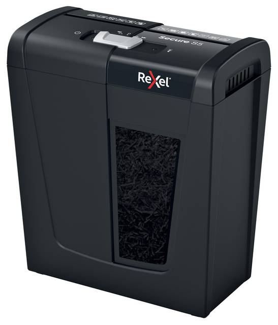 Rexel Secure S5 distruggi documenti Taglio a striscia 70 dB Nero-4