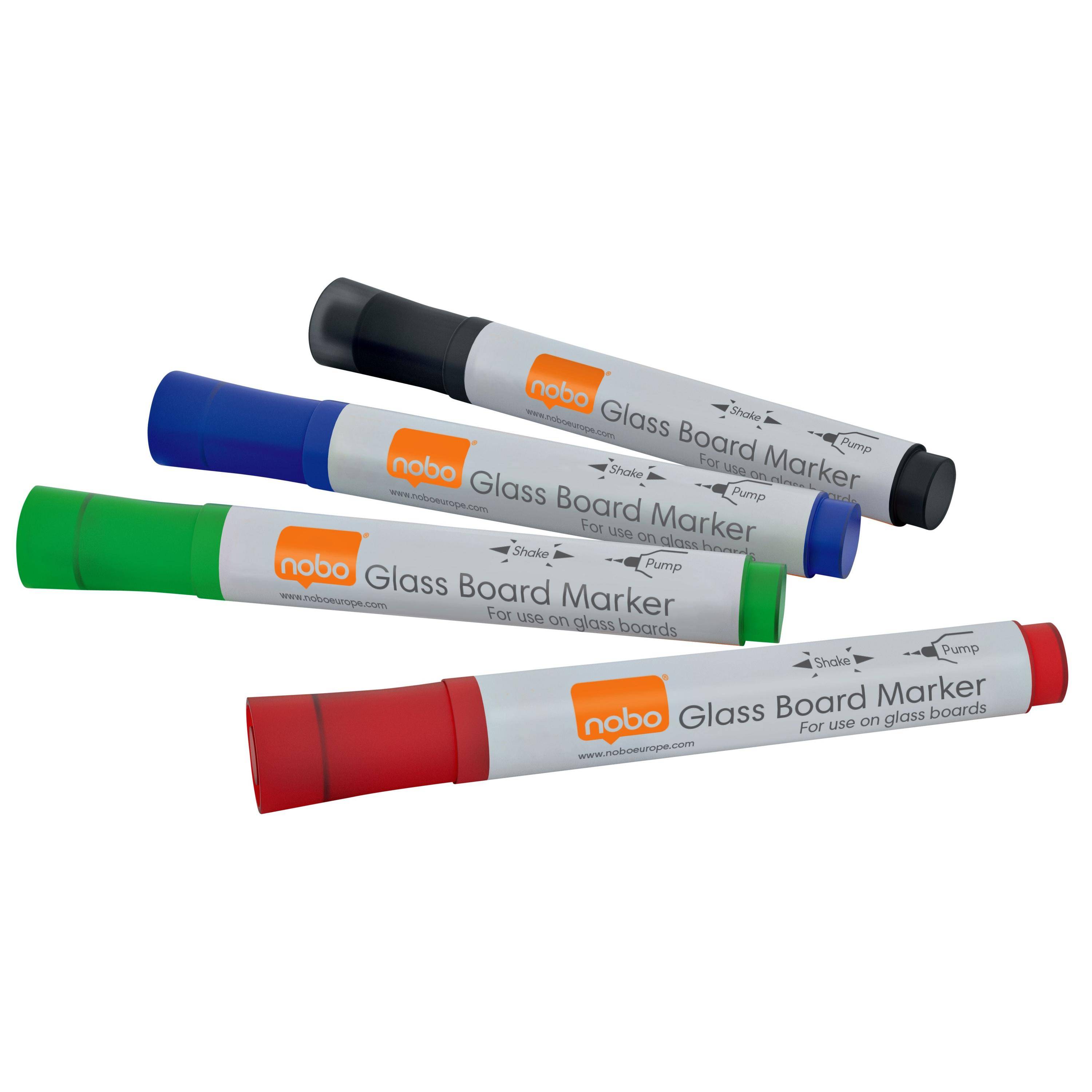 Nobo 1905324 marcatore per bicchiere (Nobo 1905324 Glass Whiteboard Marker pens pack of 4)-2