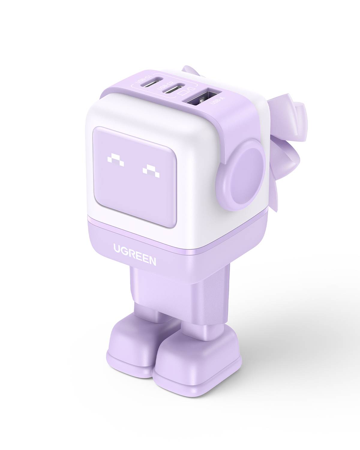 UGREEN CARGADOR USB-A+2*USB-C 65W GAN FAST (UG35291)-0