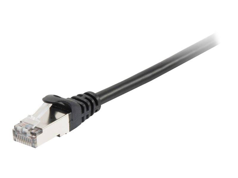 equip - Patch-Kabel - RJ-45 (M) bis RJ-45 (M) - 50cm - SFTP, PiMF - CAT 6a - geformt, verseilt - Schwarz (606102)-0