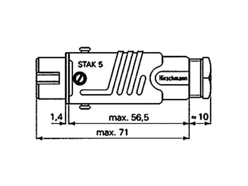 Hirschmann - 931 691-106 - Hirschmann Leitungsdose 5+ STAK 5 | 931 691-106-1