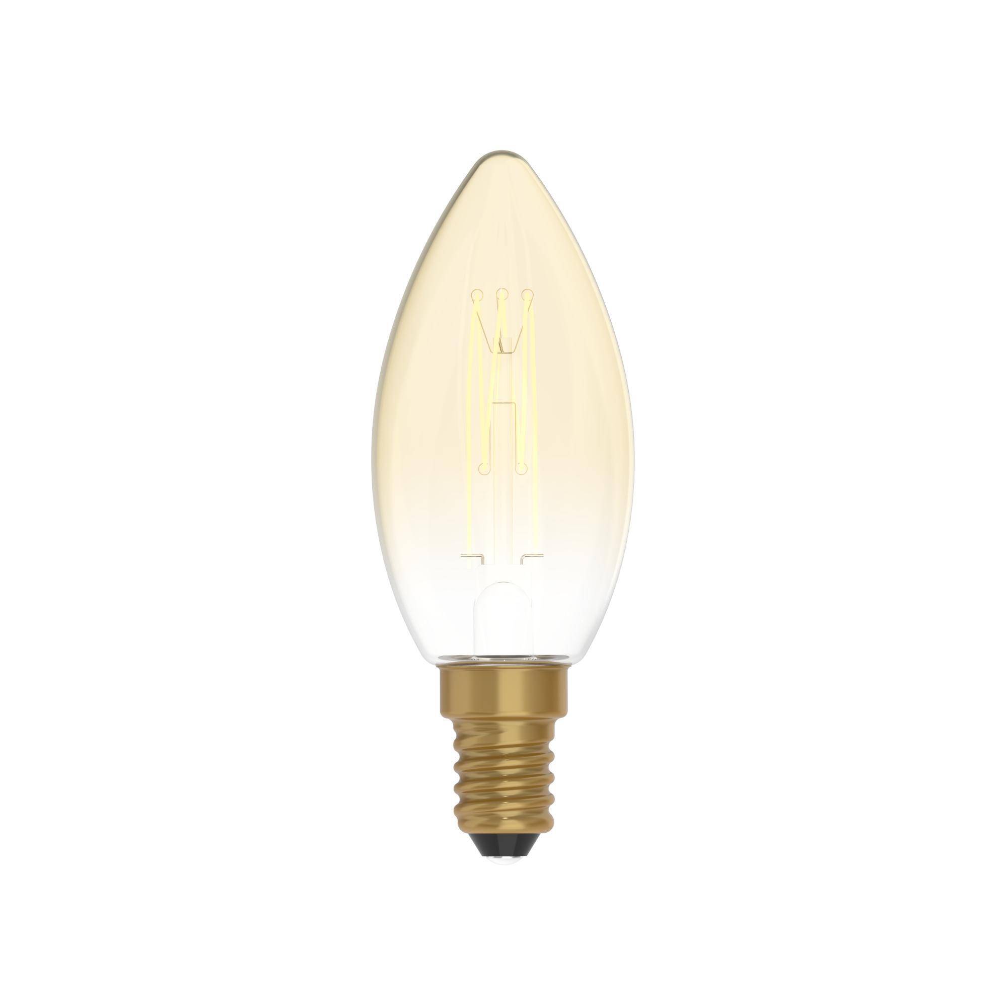 LED CARBON VINT FIL CROSS SPIRAL C35 220/230V 3,5W 300LM E14 GOLD 2700K DIM C51-0