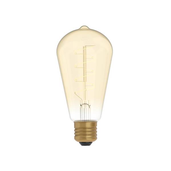LED CARBON VINT FIL SMALL SPIRAL ST64 220/230V 4W 250LM E27 GOLD 1800K DIM C04