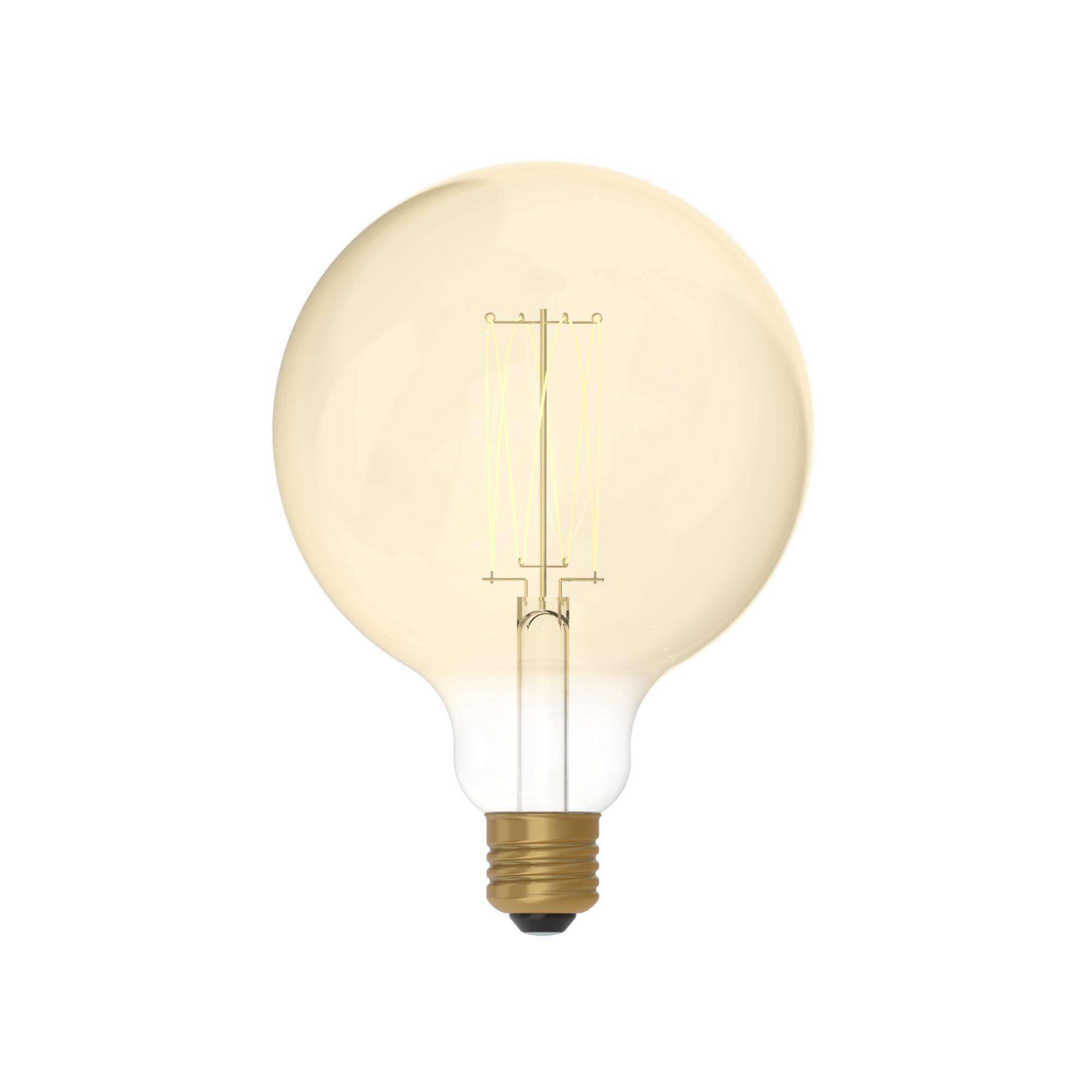 LED CARBON VINT FIL CROSS SPIRAL G125 220/230V 7W 640LM E27 GOLD 2700K DIM C56-0