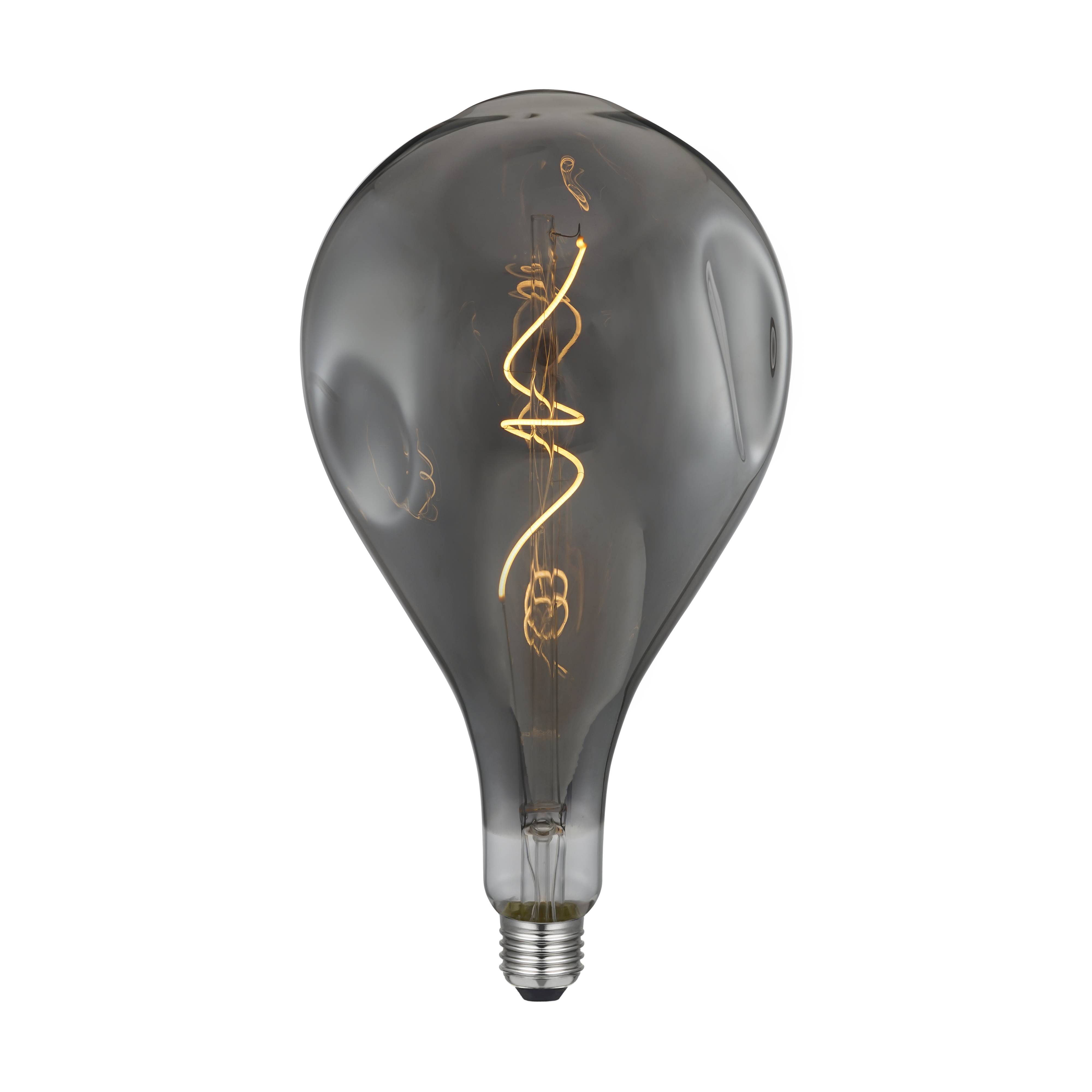 LED DL VINT FIL A165 BUMPED II (700210) 220/240V 5W SMOKY GREY 2000K SPIRAL DIM-0