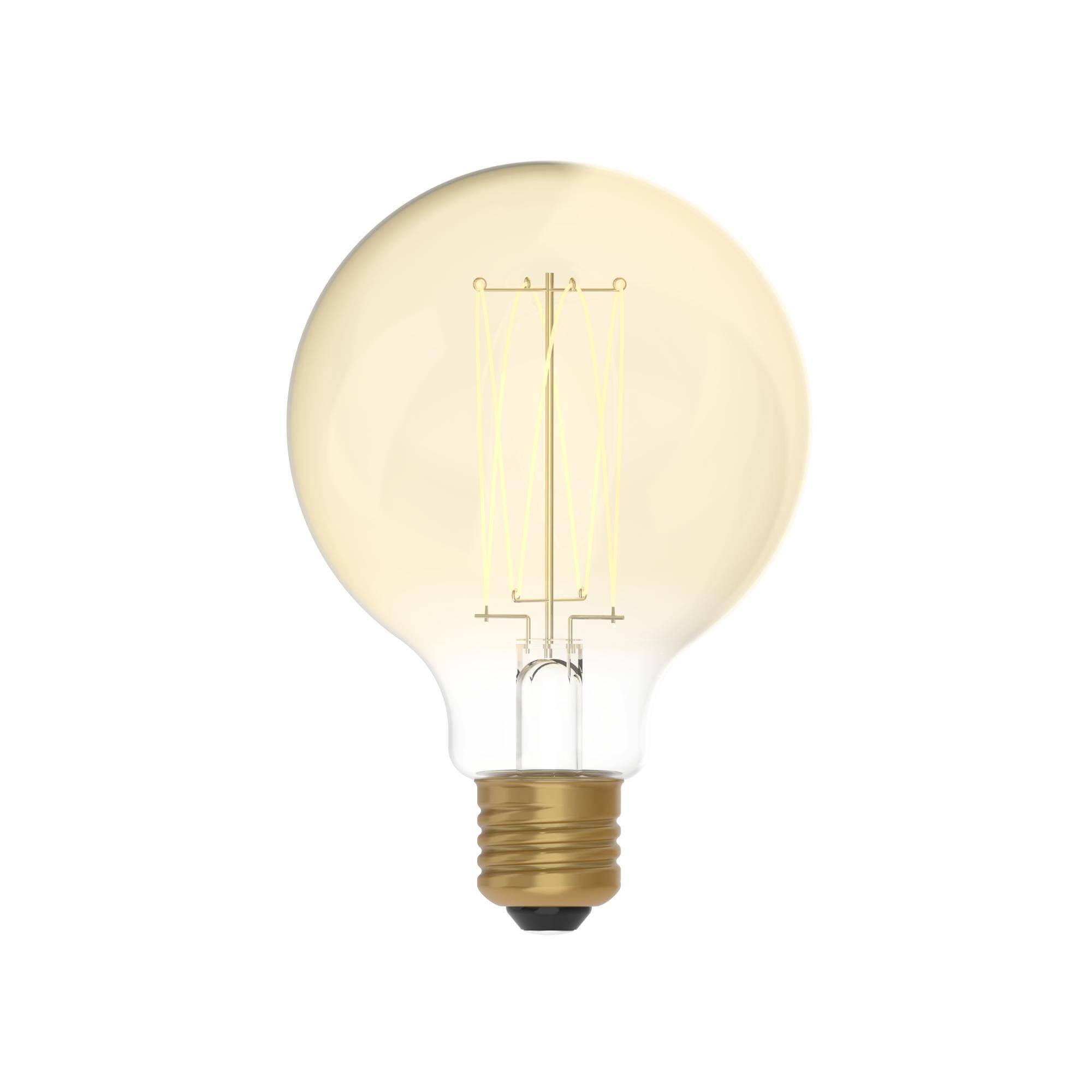 LED CARBON VINT FIL CROSS SPIRAL G95 220/230V 7W 640LM E27 GOLD 2700K DIM C55-0