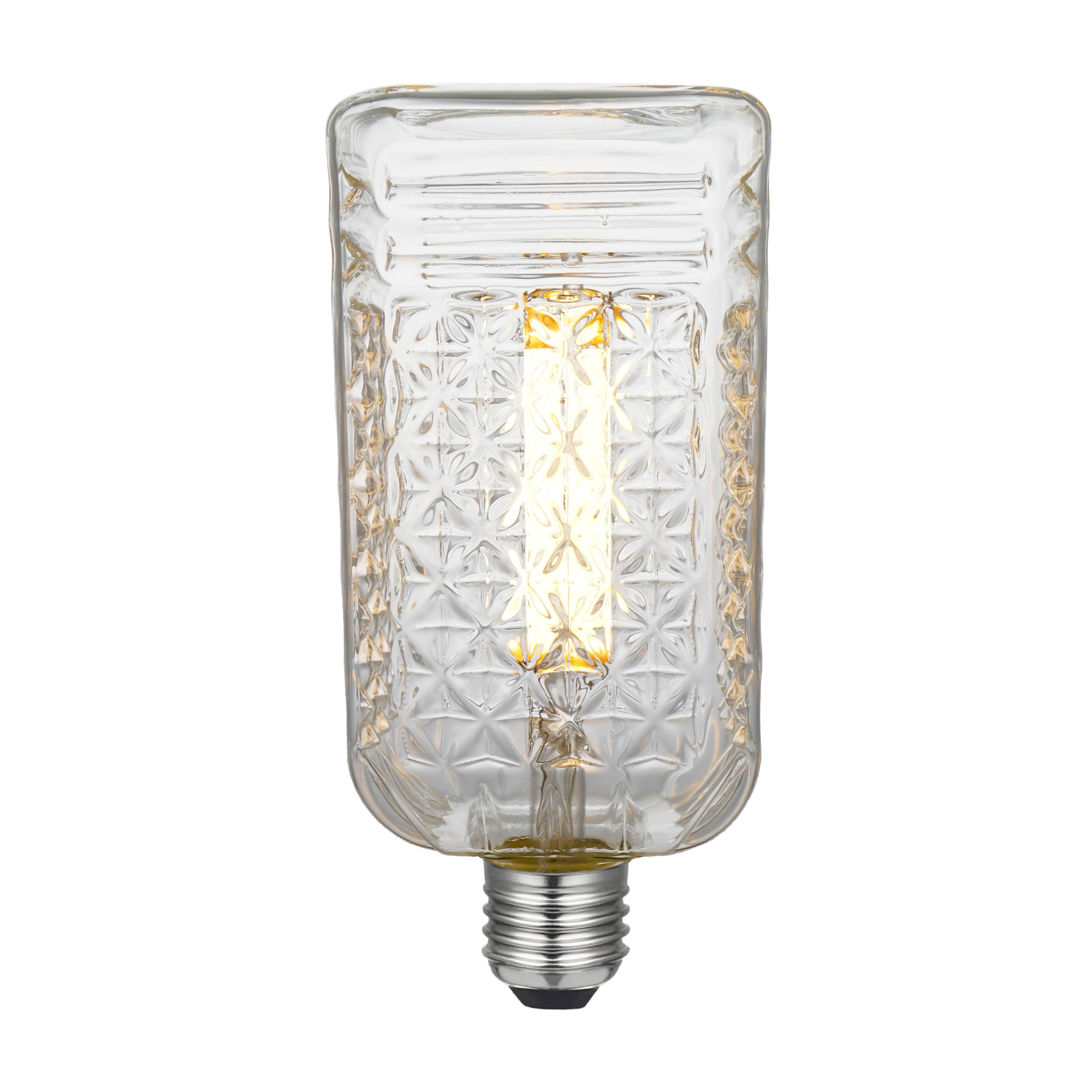 LED CRYSTAL MOIRE 220/240V 6W E27 CLEAR 2200K DIM-0