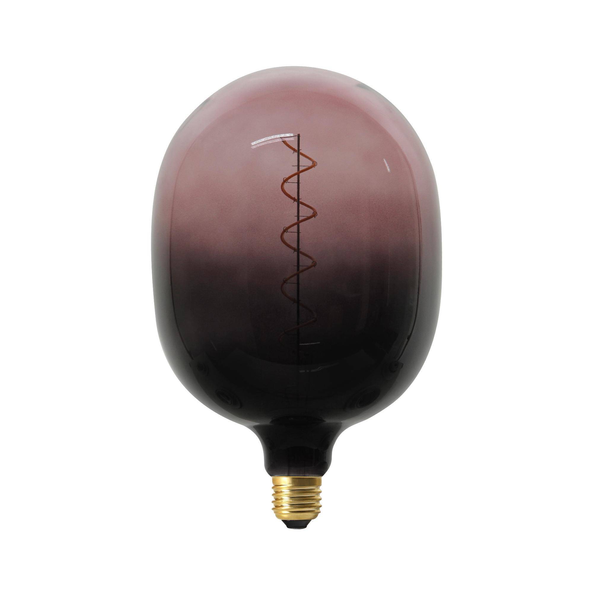 LED FIL CORIANDOLI EGG XL GREY - PINK SPIRAL 4W 220-240V E27 DIM 2200K-0