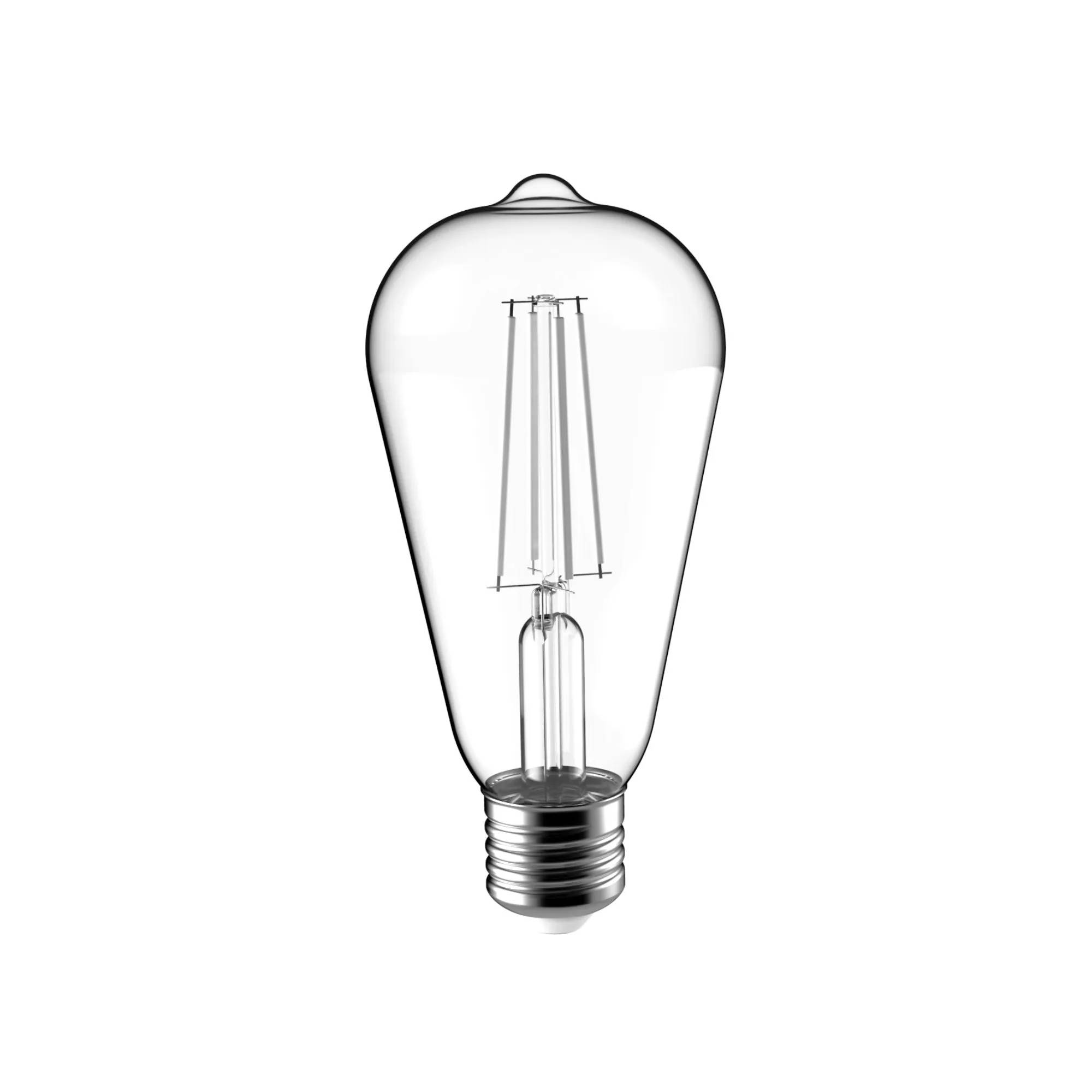 LED FIL WHITE ST64 220/240V 8,5W E27 2700K DIM-0