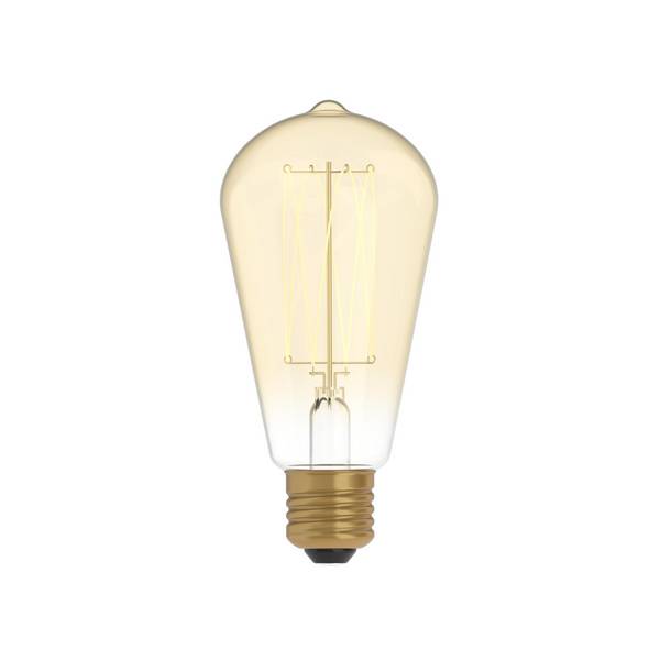 LED CARBON VINT FIL CROSS SPIRAL ST64 220/230V 7W 640LM E27 GOLD 2700K DIM C54