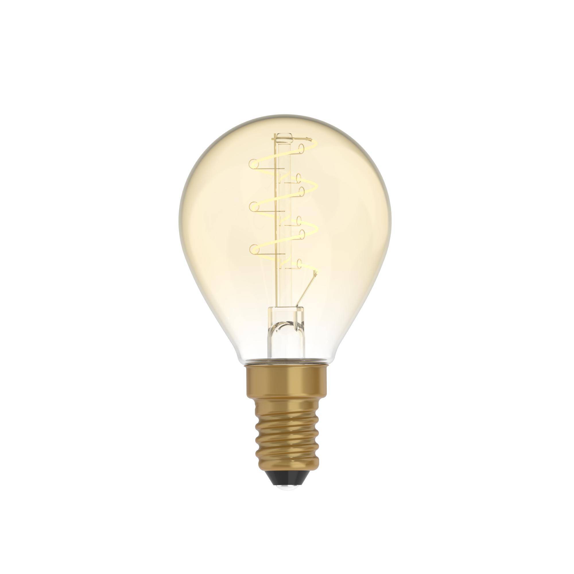 LED CARBON VINT FIL SMALL SPIRAL G45 220/230V 2,5W 136LM E14 GOLD 1800K DIM C02-0