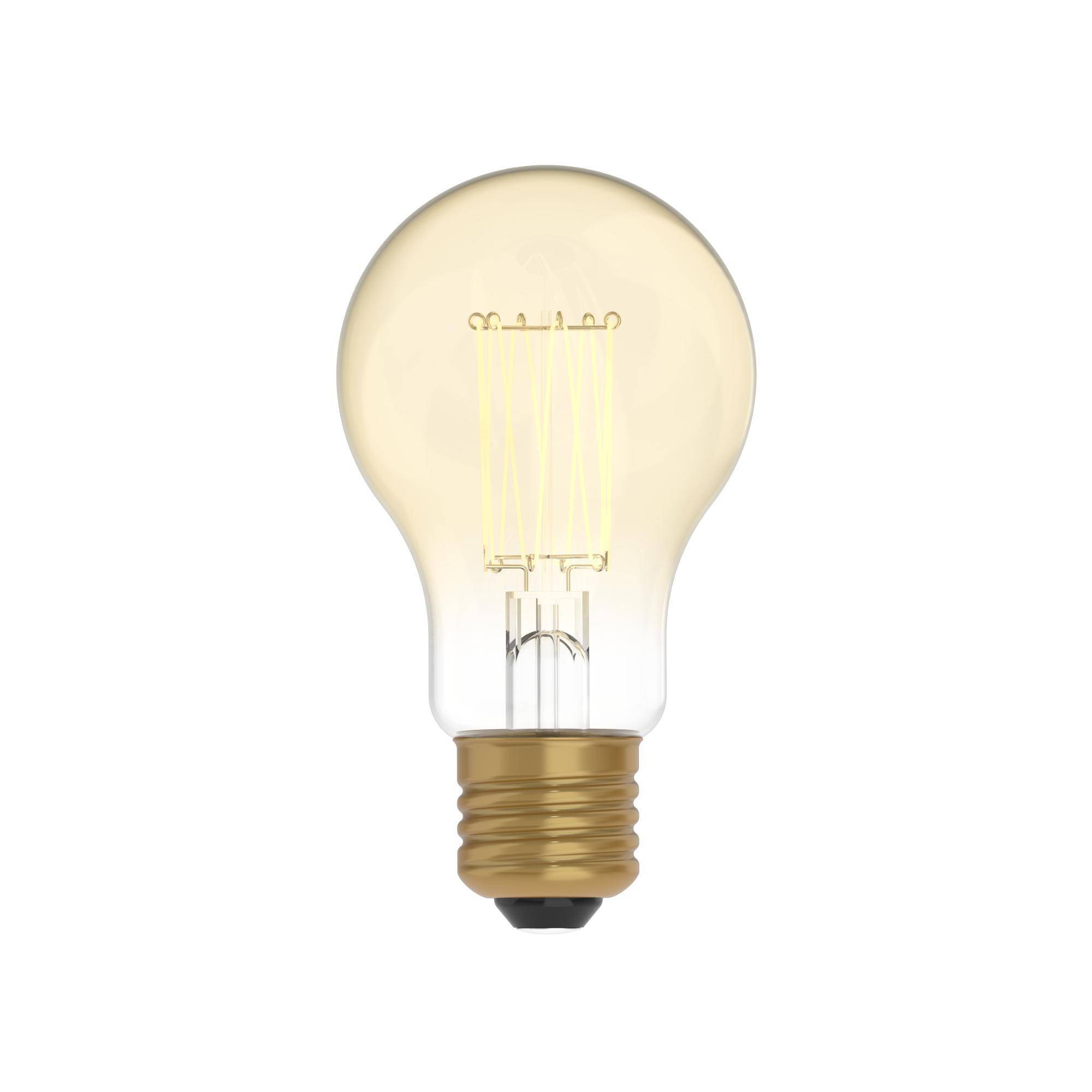 LED CARBON VINT FIL CROSS SPIRAL A60 220/230V 7W 640LM E27 GOLD 2700K DIM C53-0