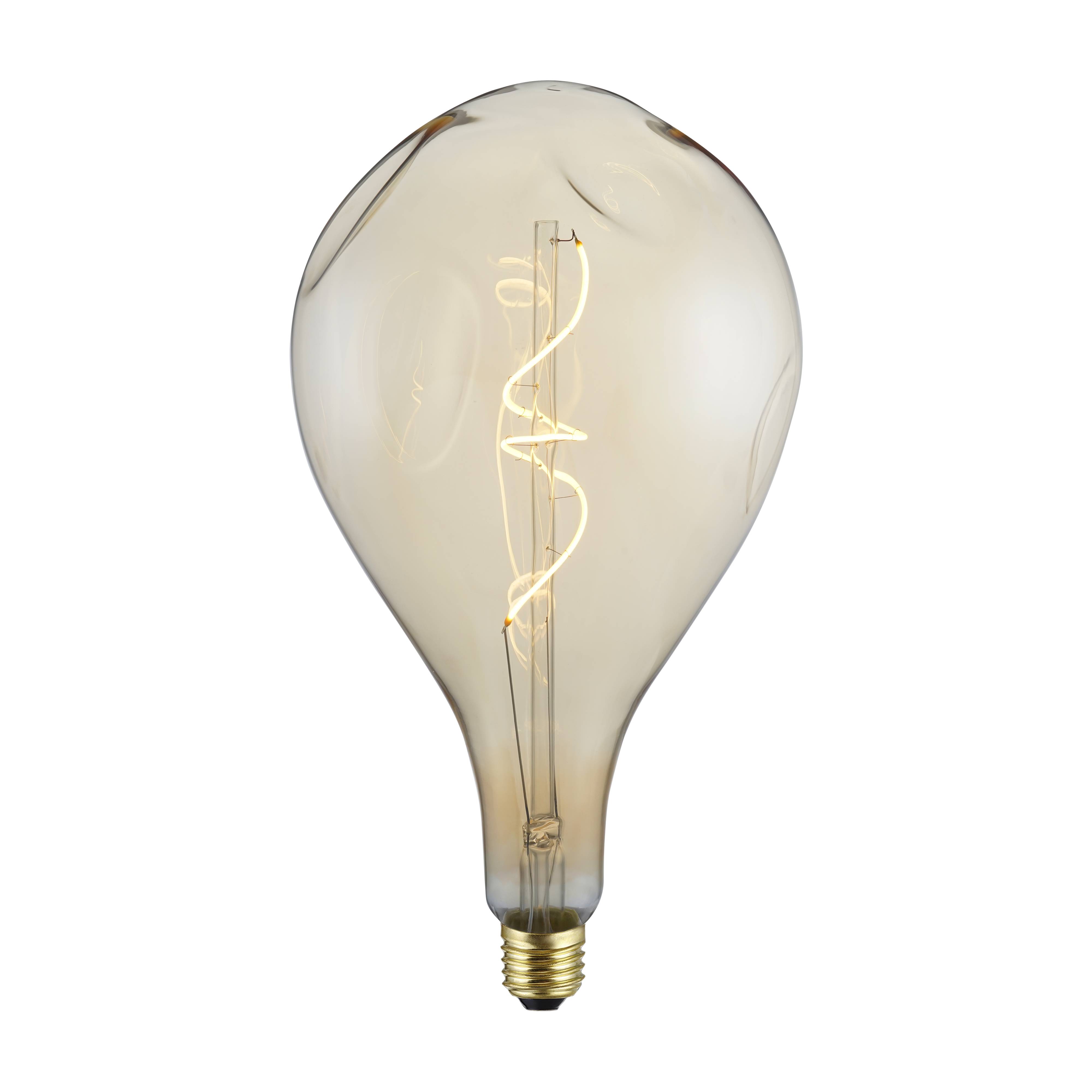 LED DL VINT FIL A165 BUMPED II (700211) 220/240V 5W GOLD 2000K SPIRAL DIM-0
