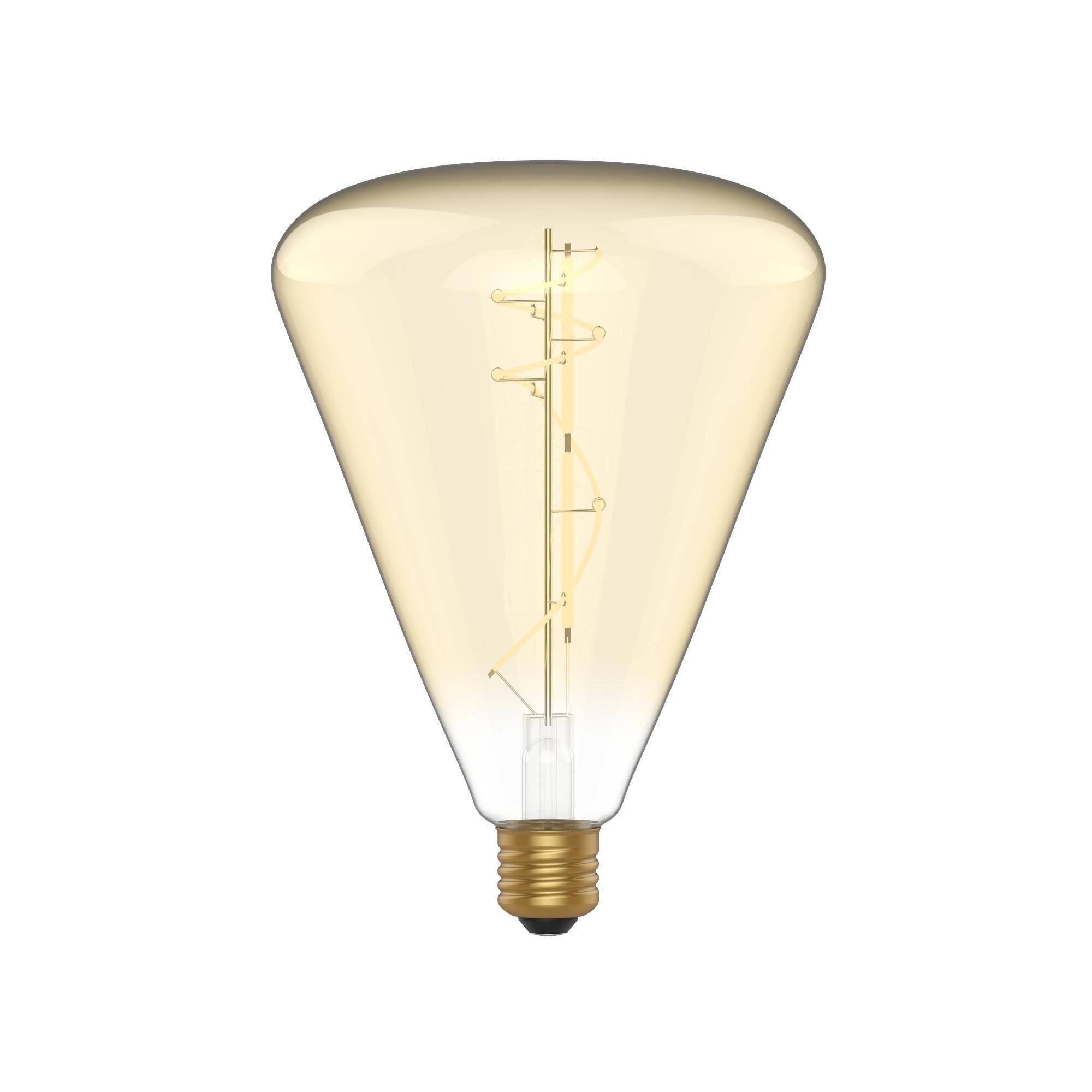 LED VINT FIL HL CONE 140 220/230V 8,5W 806LM E27 GOLD 2200K DIM H06-0