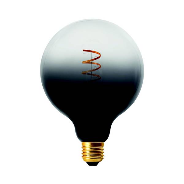 LED FIL CORIANDOLI G125 BLACK-TRANSPARENT 220/240V 4W E27 SPIRAL 125X172 DIM