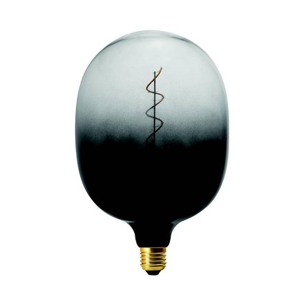 LED FIL CORIANDOLI EGG XL DEEP BLACK-TRANSPARENT 220/240V 4W E27 SPIRAL 180X270 DIM