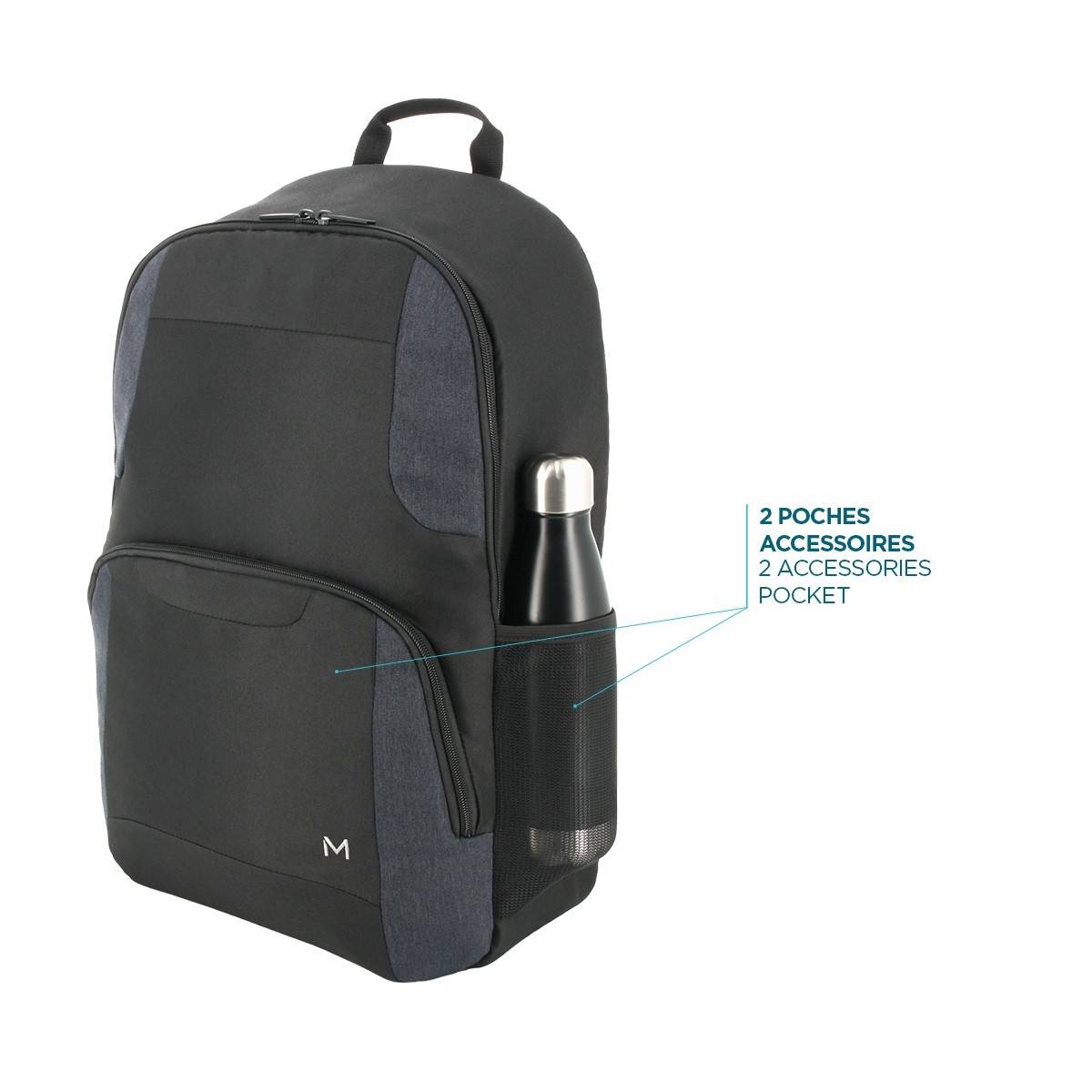 Mobilis The One Basic 432 cm 17 Zaino Nero Blu marino (Mobilis The One Basic - rygsk til br)-2
