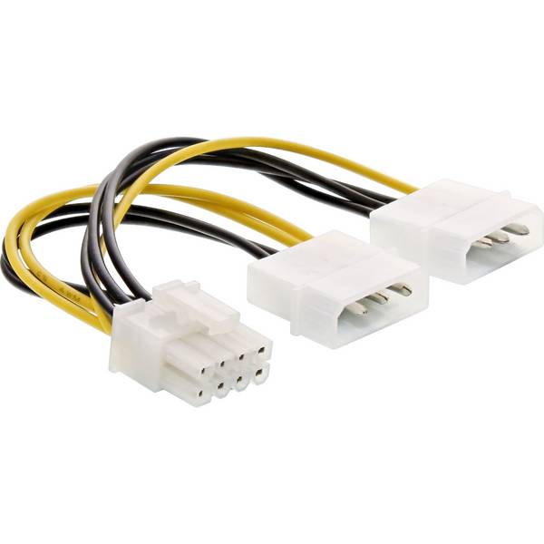 InLine Stromadapter intern - 2x 4pol zu 8pol für PCIe (PCI-Express) Grafikkarten
