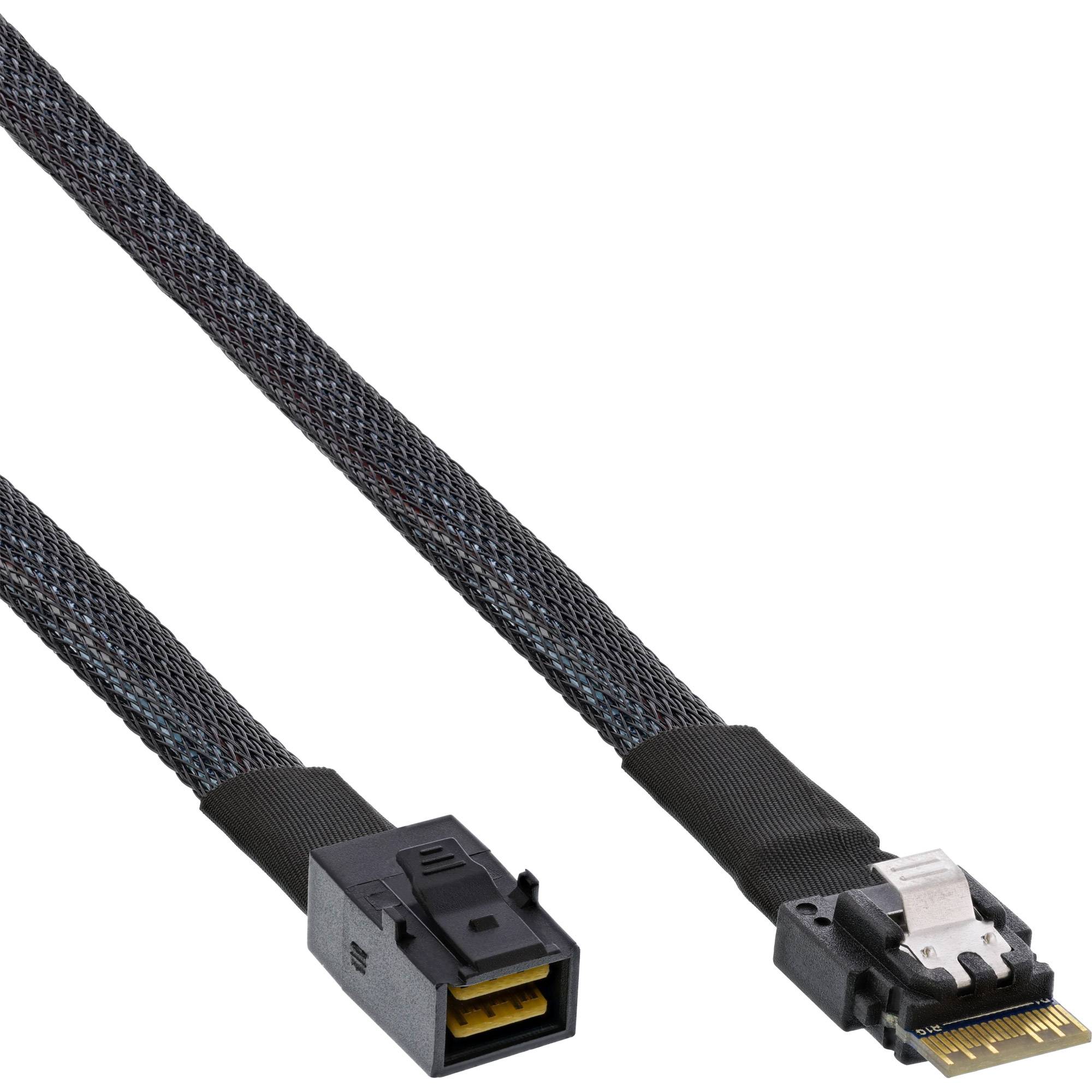 Cavo SAS Slim da SFF-8654 a Mini SAS HD SFF-8643, 24Gb/s, 1m-0