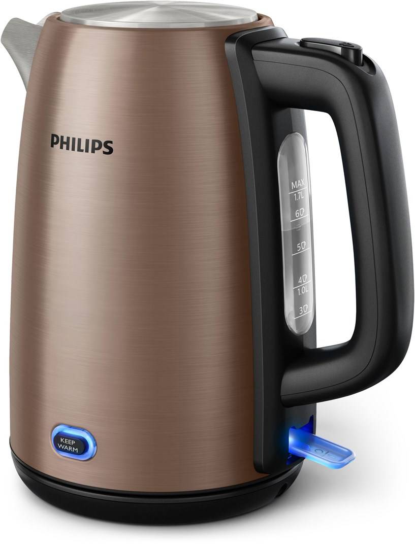 Philips Viva Collection HD9355/92 bollitore elettrico 1,7 L 2060 W Nero, Rame-1