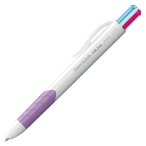 Penna a Sfera a Scatto InkJoy Quatro Paper Mate - 1 mm - S0977270 (Rosa Verde Chiaro Viola Turchese)-0