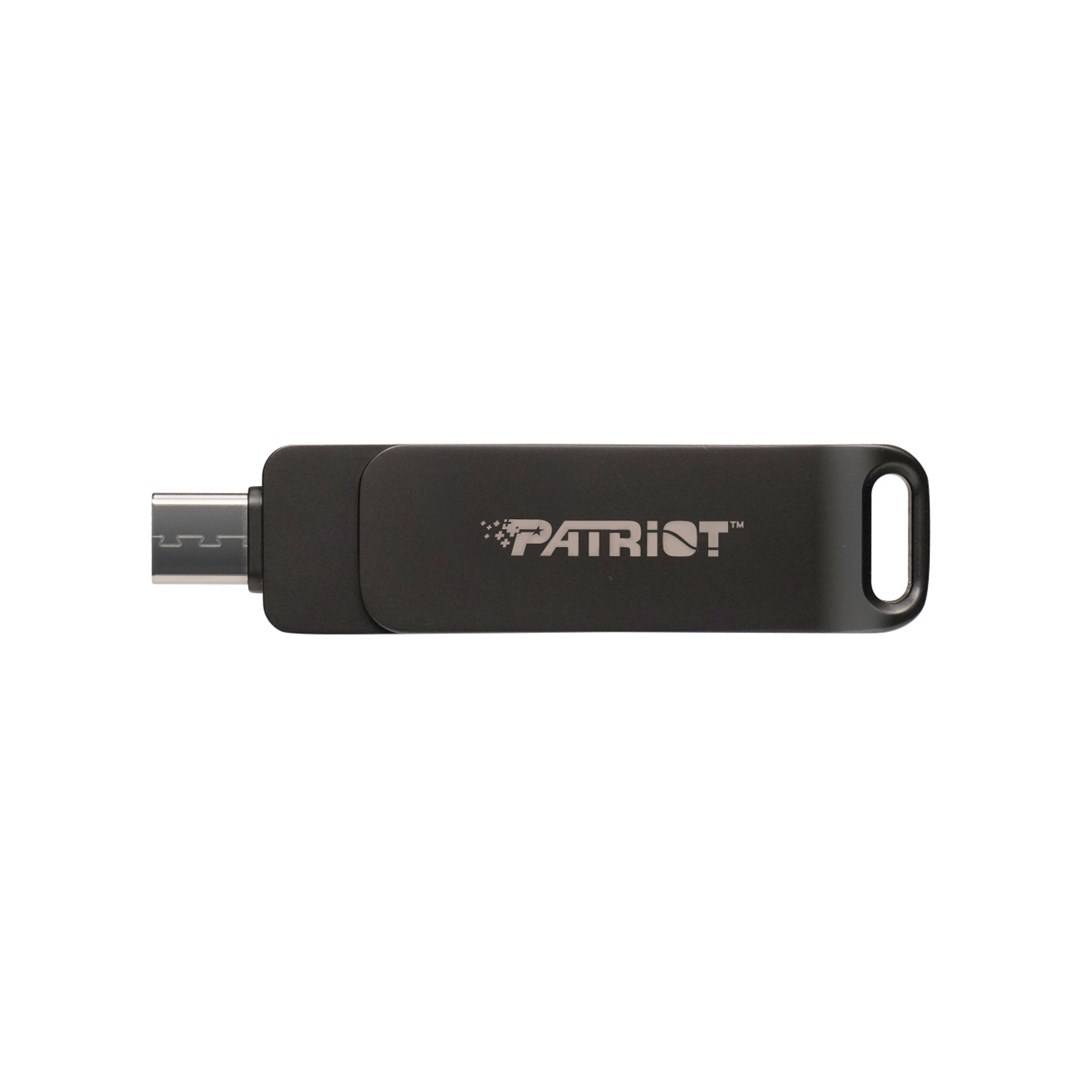 Flashdrive PATRIOT Rage R550 1TB 100 MB/S USB A+C Drehbares Design (PE1TR550DSAD) Schwarz (PE1TR550DSAD)-0