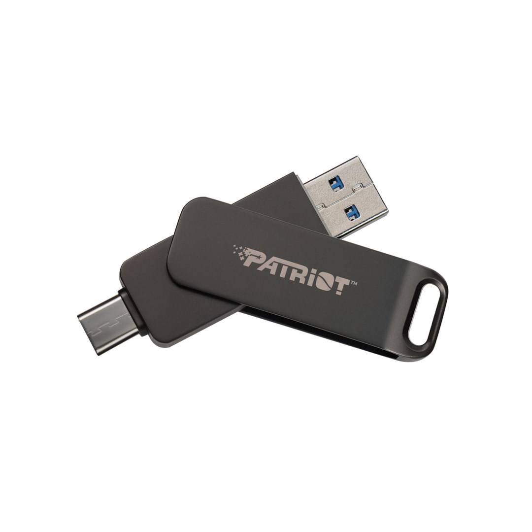 Flashdrive PATRIOT Rage R550 1TB 100 MB/S USB A+C Drehbares Design (PE1TR550DSAD) Schwarz (PE1TR550DSAD)-3