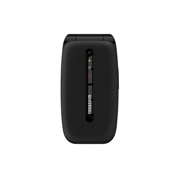 Maxcom Comfort MM828 4G Telefono a conchiglia nero con ampio display, pulsante SOS e connettività 4G