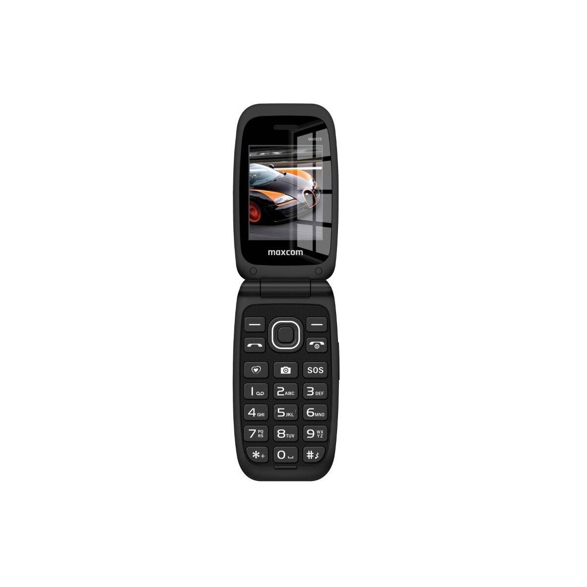 Maxcom Comfort MM828 4G Telefono a conchiglia nero con ampio display, pulsante SOS e connettività 4G-3