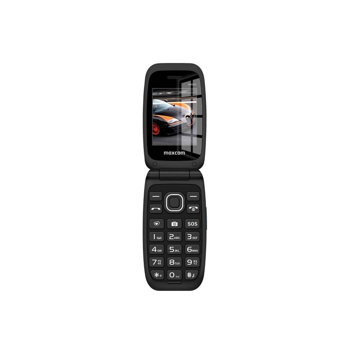 Maxcom Comfort MM828 4G Telefono a conchiglia blu con ampio display, pulsante SOS e connettività 4G-3
