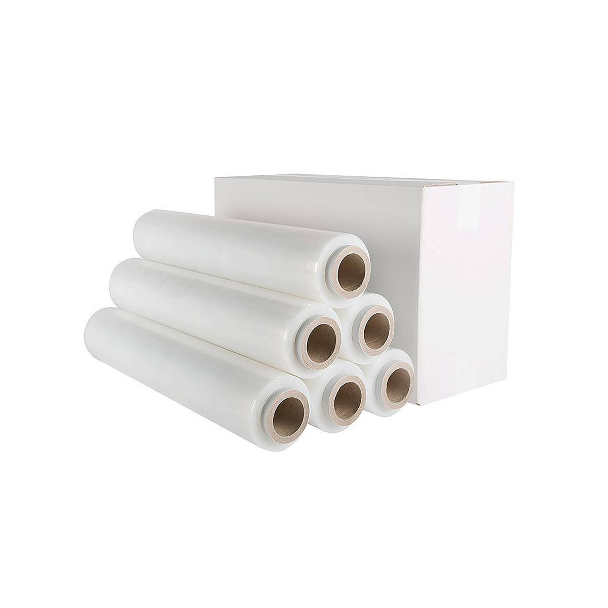 6 X Rotolo Bobina Film Estensibile 50cm Bianco 2,2kg 160m 30 Micron Imballaggi-3