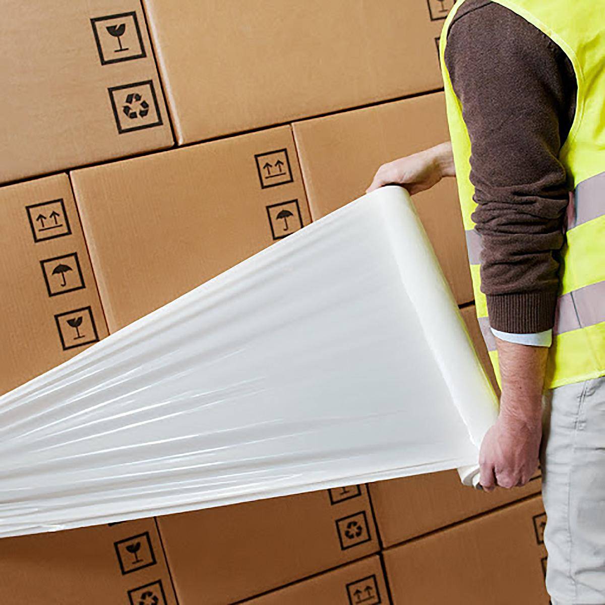 1 X Rotolo Bobina Film Estensibile 50cm Bianco 2,2kg 160m 30 Micron Imballaggi-4