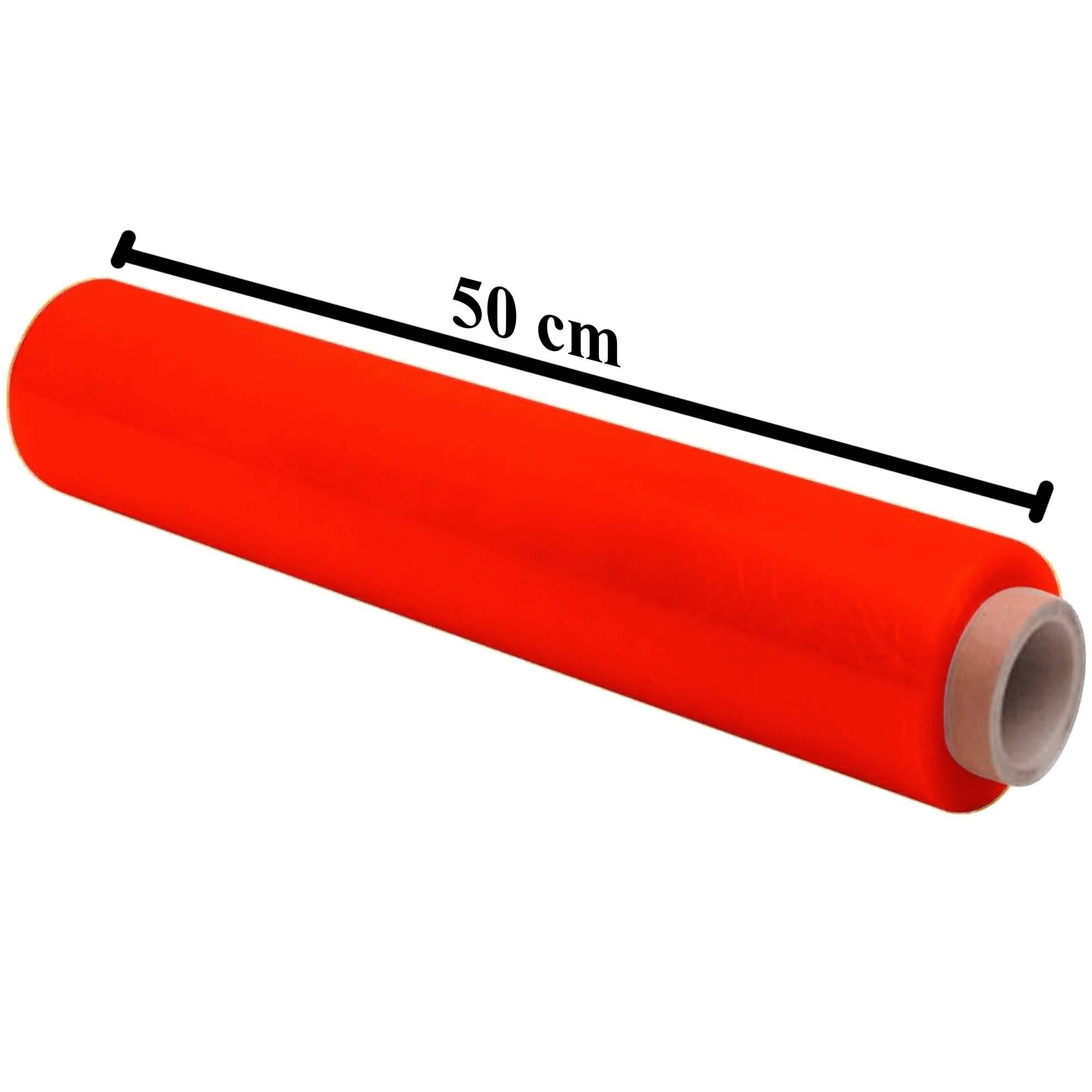 1 X Rotolo Bobina Film Estensibile 50cm Rosso 2,2kg 160m 30 Micron Imballaggi-2