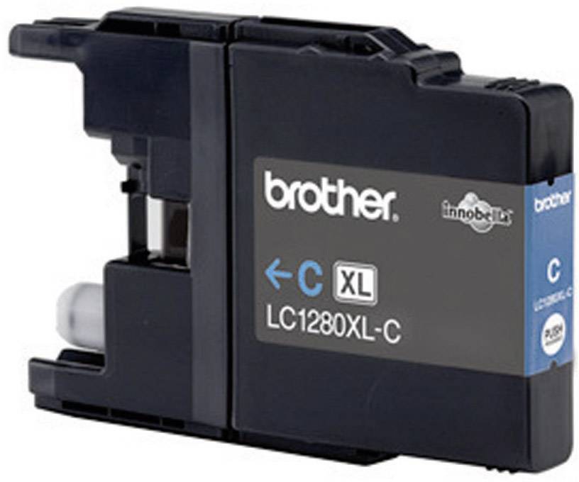 Cartuccia d'inchiostro Brother, modello 'LC1280XL-C', colore Ciano, adatta per stampanti a getto d'inchiostro.