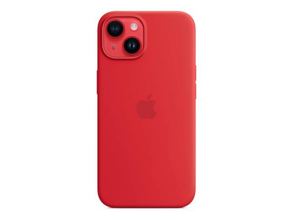 Custodia in silicone Apple con MagSafe per Apple iPhone 14, prodotto(ROSSO)