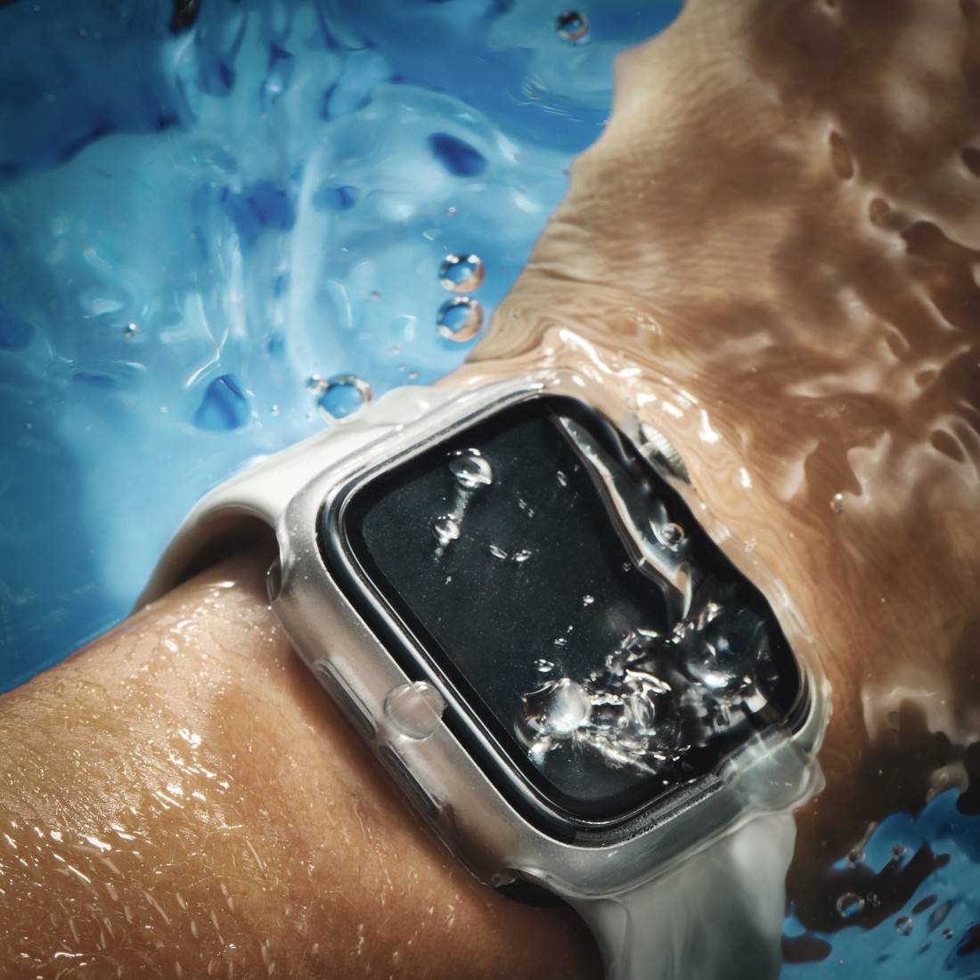 Hama Copertura di protezione 45 mm Trasparente Watch Serie 7, Watch Series 8-0