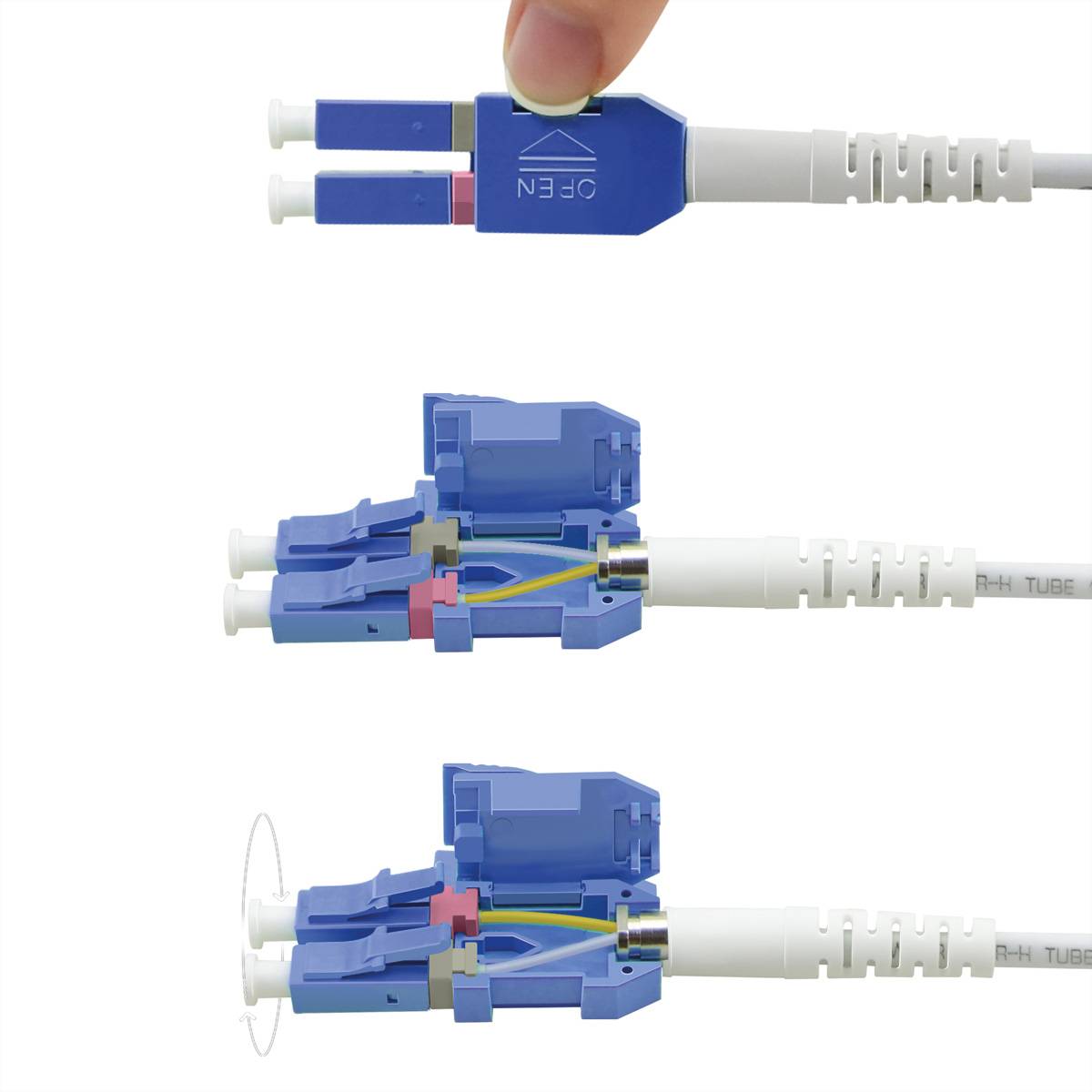 ROLINE LWL-Kabel duplex 9/125µm OS2, LC/LC, UNIBOOT, gelb, 5 m (21.15.8644)-4